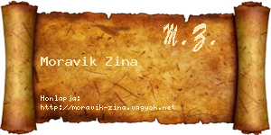 Moravik Zina névjegykártya